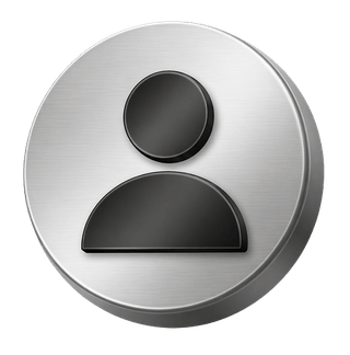 Pictogramă 3D argintie decorativă cu avatar de utilizator, afișată pe pagina FAQ